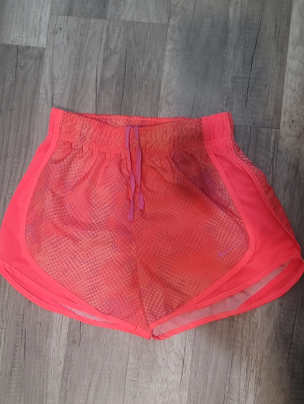 Nike Tempo Dri-Fit Women’s Coral Pink Athletic Mesh Shorts